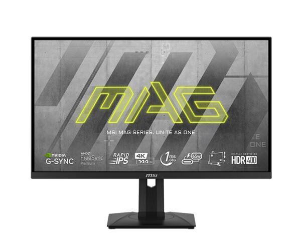 Milwaukee PC - MSI MAG 274UPF - 27" UHD Rapid IPS, 144Hz, HDMI, DP, USB-C, FreeSync Premium, G-Sync, Frameless, PIP/PBP  