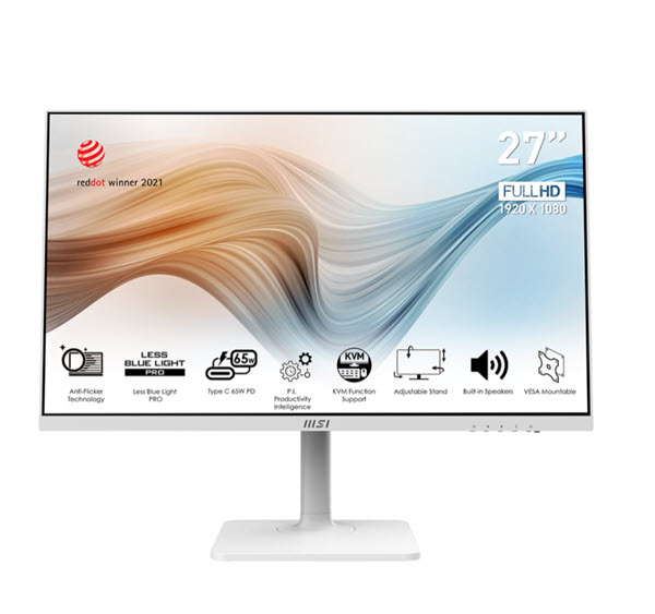 Milwaukee PC - MSI Modern MD272XPW- 27" FHD IPS, 75Hz, HDMI, DP, USB-C, Speakers, 