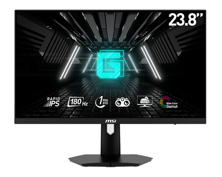 Milwaukee PC - MSI G244F E2 Gaming Monitor 23.8" FHD IPS, 180Hz, HDMI, DP, Frameless, Non-Glare, Anti-Flicker, Adaptive Sync  