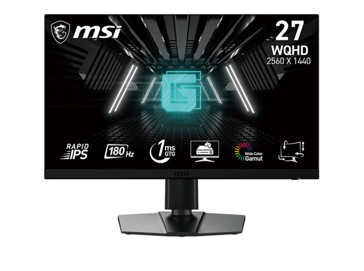 Milwaukee PC - MSI G272QPF E2 Gaming Monitor - 27" WQHD Rapid IPS, 300nits, 180Hz, 1ms, Adaptive-Sync, HDR, Frameless, 1xDP, 2xHDMI