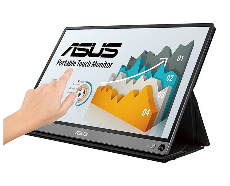 Milwaukee PC - ASUS ZenScreen Touch MB16AMTR portable monitor - 16" FHD IPS Touch,250nits,5ms,60Hz,Low Blue Light,Kickstand,USB-C,mini-HDMI 