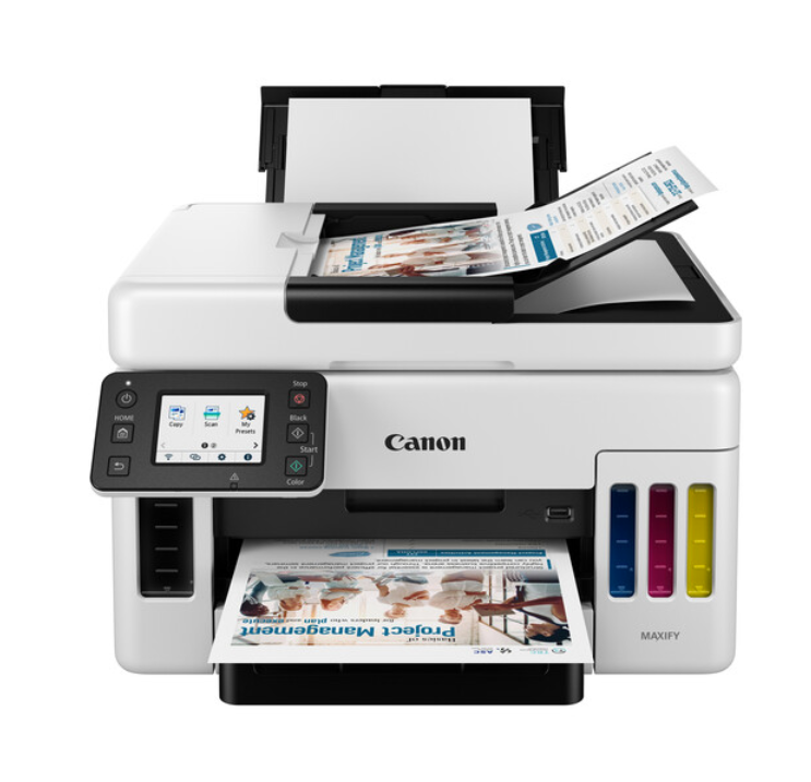 Milwaukee PC - Canon MAXIFY GX6021 MegaTank AIO InkJet Printer - P/S/C, up to 15/24ipm, WiFi/LAN/USB, uses GI-26  