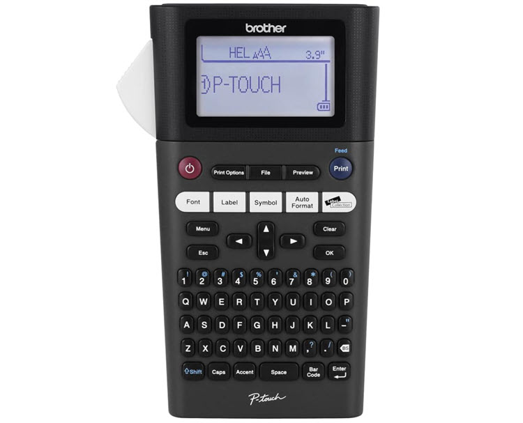 Milwaukee PC - Brother P-Touch PTH300LI Rechargeable Take-It-Anywhere Labeler - Handheld, LCD, QWERTY KB, Thermal,  uses TZe 