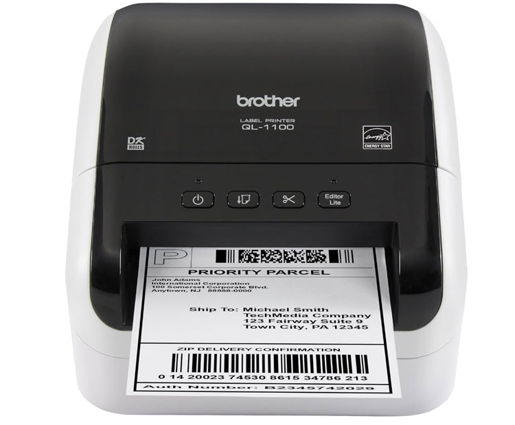 Milwaukee PC - Brother QL-1100 Wide Format, Professional Label Printer - 4" Wide Label, SDK, Stand Alone/PC, uses DK, W/M 