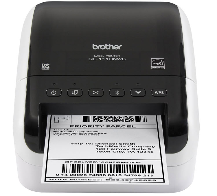 Milwaukee PC - Brother QL-1100 Wide Format, Professional Label Printer - 4" Wide Label, SDK, LAN, WiFi, BT, Stand Alone/PC, uses DK, W/M