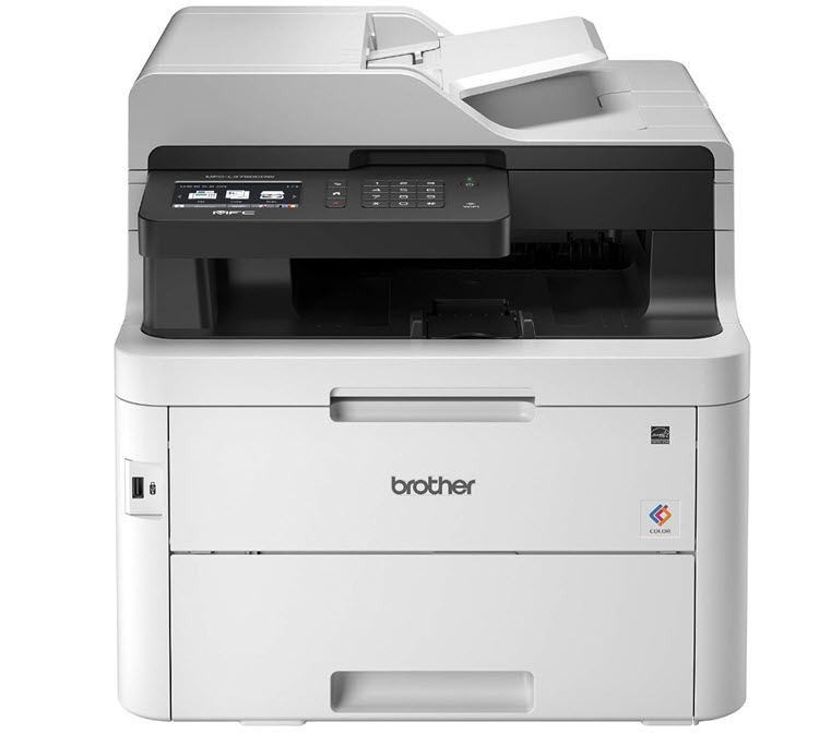 Milwaukee PC - Brother MFC-L3750CDW Compact Digital Color AIO Printer - Duplex,  3.7" Color TS,WiFi,LAN,USB,up to 25ppm,usesTN227/223/DR223