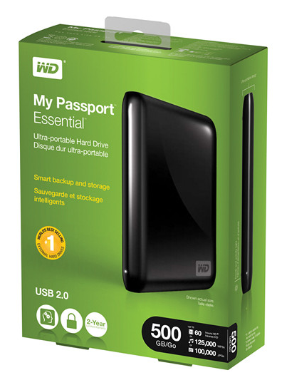 Milwaukee PC - WD My Passport  Essential 500GB 2.5in External HDD USB 2.0