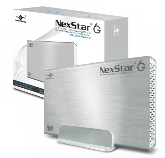Milwaukee PC - Vantec NexStar 6G - 3.5" SATA III 6 Gb/s to USB 3.0 External Hard Drive Enclosure Silver
