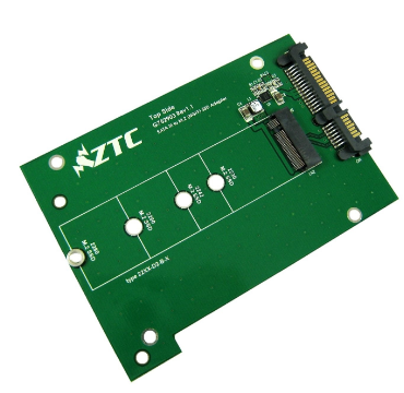 Milwaukee PC - ZTC 2-in-1 Thunder Board M.2 (NGFF) or mSATA SSD to SATA III Board Adapter