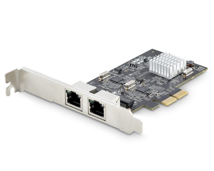 Milwaukee PC - 2-Port 2.5Gbps NBASE-T PCIe Network Card, Intel I225-V, Dual-Port 