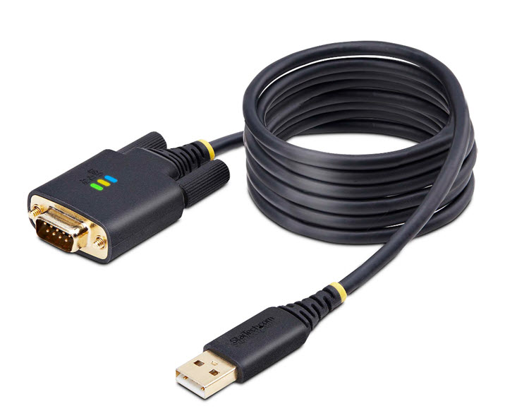 Milwaukee PC - StarTech 6.6ft USB to Null Modem Serial Adapter Cable,COM Retention,FTDI,USB-A to DB9 RS232,Interchangeable DB9 Screws/Nuts