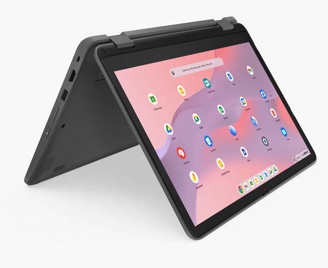 Milwaukee PC - Lenovo 500e Yoga Chromebook Gen 4-12.2" WUXGA IPS Touch,N200,8GB,128GB eMMC,Intel Gfx,Wi-Fi 6E,BT5.1,USB-C, HDMI, ChromeOS   