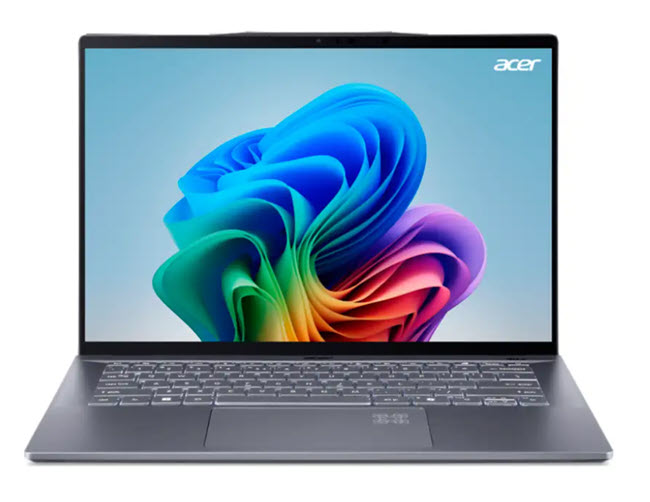 Milwaukee PC - Acer Swift 14 AI  SF14-11T-X6DD - 14.5" WQXGA IPS Touch, Oryon, 16GB, 1TB SSD, Adreno Gfx, Wi-Fi 7, BT5.4, USB4, W11H  