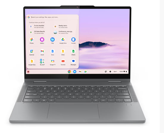 Milwaukee PC - Lenovo Chrome 2in1 14IRU10-14" WUXGA IPS Touch,Core 5 120U,8GB,128GB UFS 2.2,Intel Gfx,Wi-Fi® 6E,802.11ax,BT5.3,HDMI,ChromeOS