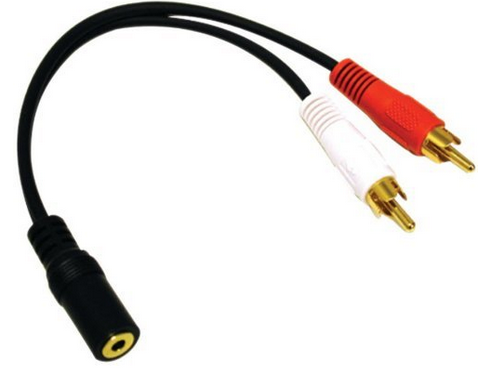 Milwaukee PC - 3.5mm Mini-Stereo Female to Two RCA Male Speaker Adapter