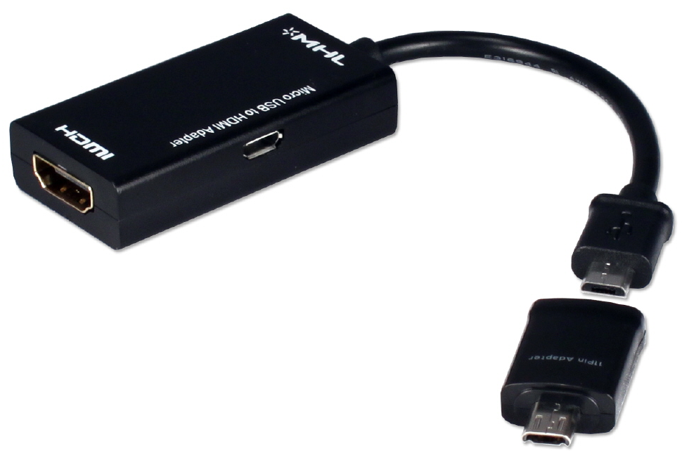 Milwaukee PC - QVS MHL Micro-USB to HDMI Converter Kit with 5 to 11-Pin Adapter