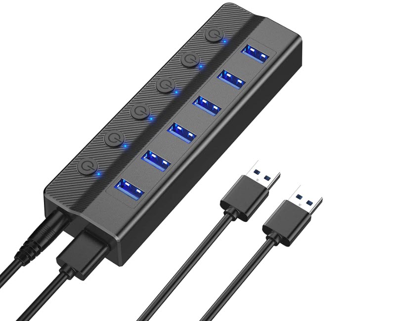 Milwaukee PC - LURMMUE 6 port USB 3.0 Hub with individual switches