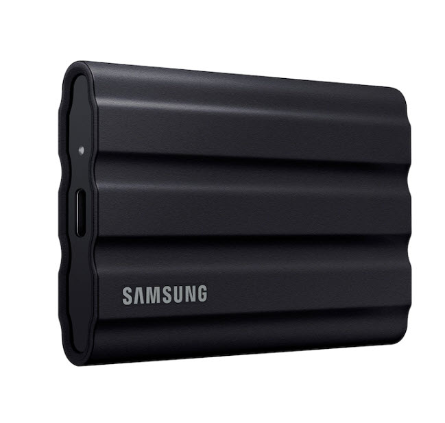 Milwaukee PC - Samsung T7 SHIELD 2TB - USB3.2, External SSD, R1,050MB/s/W/1,000MB/s, Black