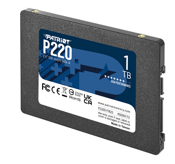 Milwaukee PC - Patriot P220 SATA 3 1TB  Internal SSD - Read/ 550MB/sWrite/500MB/s