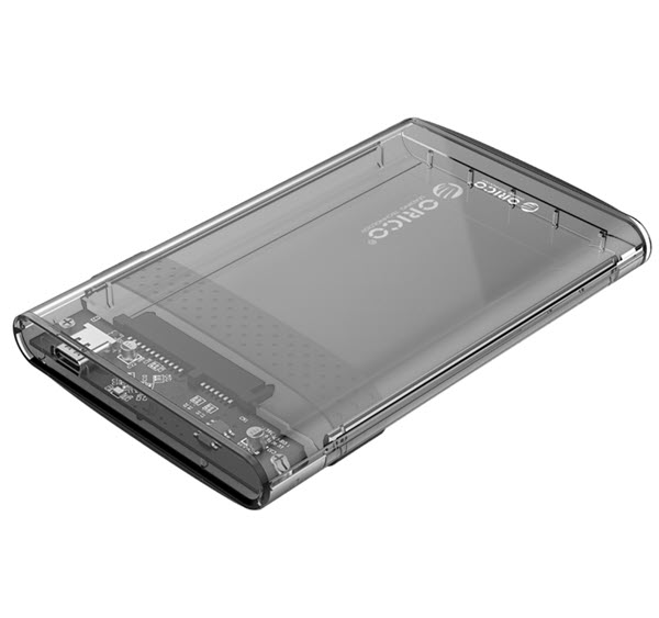 Milwaukee PC - ORICO 2.5" USB-C SATA Drive Enclosure - Transparent