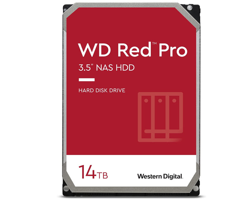 Milwaukee PC - WD 14TB Red Pro NAS Hard Drive - 3.5" SATA III, 7200RPM, CMR, 512MB Cache
