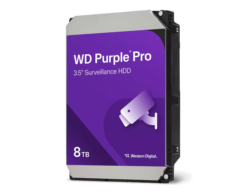 Milwaukee PC - WD 8TB Purple Pro Smart Video Hard Drive -  3.5" SATA HDD, 7200 RPM, up to 267MB/s, 256 Cache