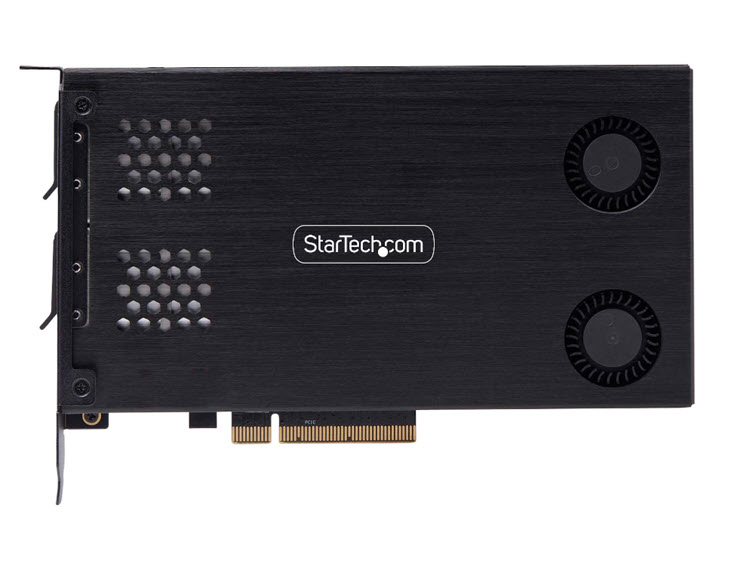Milwaukee PC - StarTech Dual-Bay M.2 NVMe SSD to PCIe x8 Removable Mobile Rack; Bifurcation Required,PCIe Backplane w/2 Hot-Swap Drive Bays 