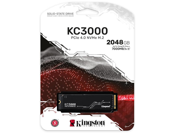 Milwaukee PC - Kingston 2048GB KC3000 PCIe 4.0 NVMe M.2 SSD (BULK)  R/W 7,000/7,000MB/s, Acronis,Bulk