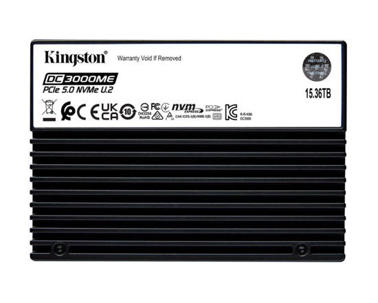 Milwaukee PC - Kingston DC3000ME PCIe 5.0 NVMe U.2 TCG Opal Enterprise SSD - 15.36TB, 14,000MB/s / 9,700MB/s