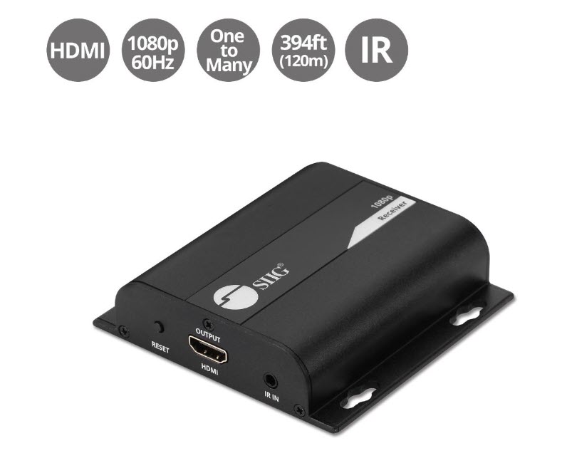 Milwaukee PC - SIIG HDMI HDbitT Over IP Extender with IR - Receiver
