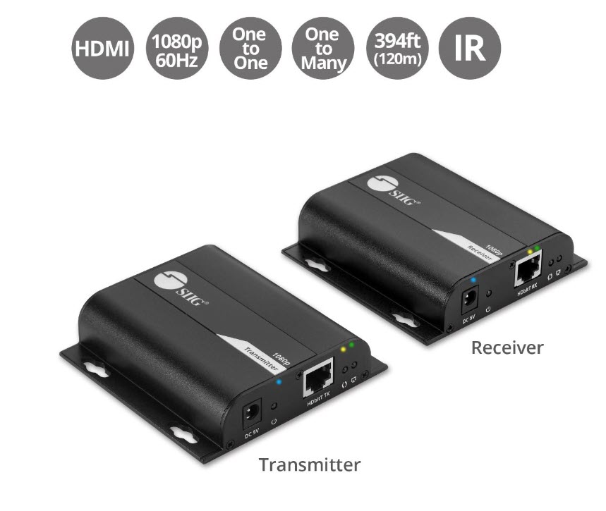 Milwaukee PC - SIIG HDMI HDbitT Over IP Extender with IR - 120m
