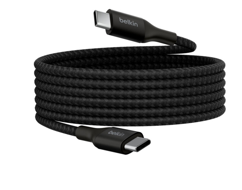 Milwaukee PC - Belkin BoostCharge USB-C to USB-C Cable 240W- 2M Braided Cable Black