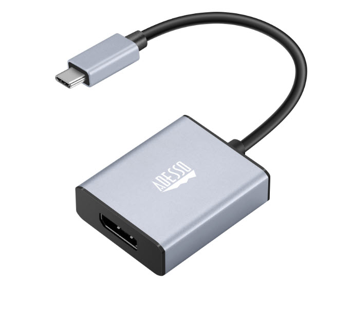 Milwaukee PC - Adesso CyberHub-5030 USB-C to Display Port Adapter - 4K, 60Hz, USB-C Male to DP Female