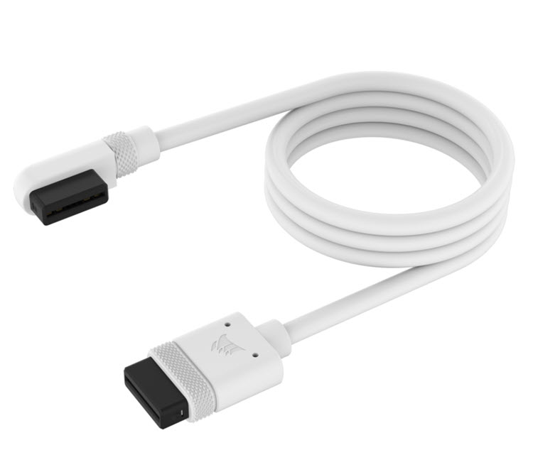 Milwaukee PC - Corsair iCUE LINK Cable (White) - 600mm Straight/Slim 90° connectors