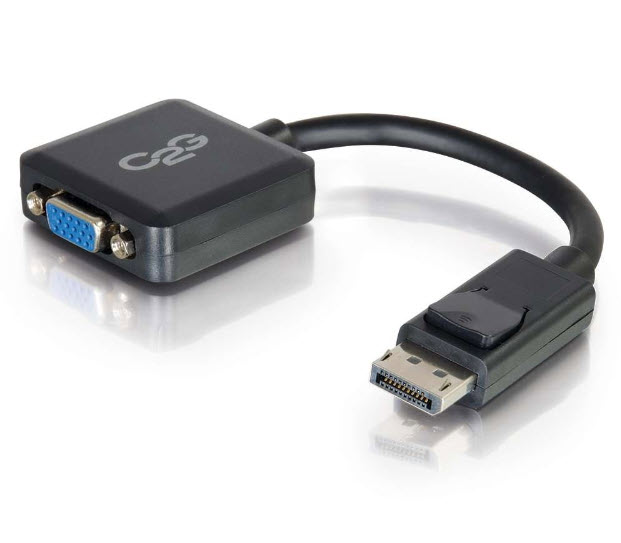 Milwaukee PC - C2G - 8in DisplayPort Male to VGA Female Active Adapter Converter - Black