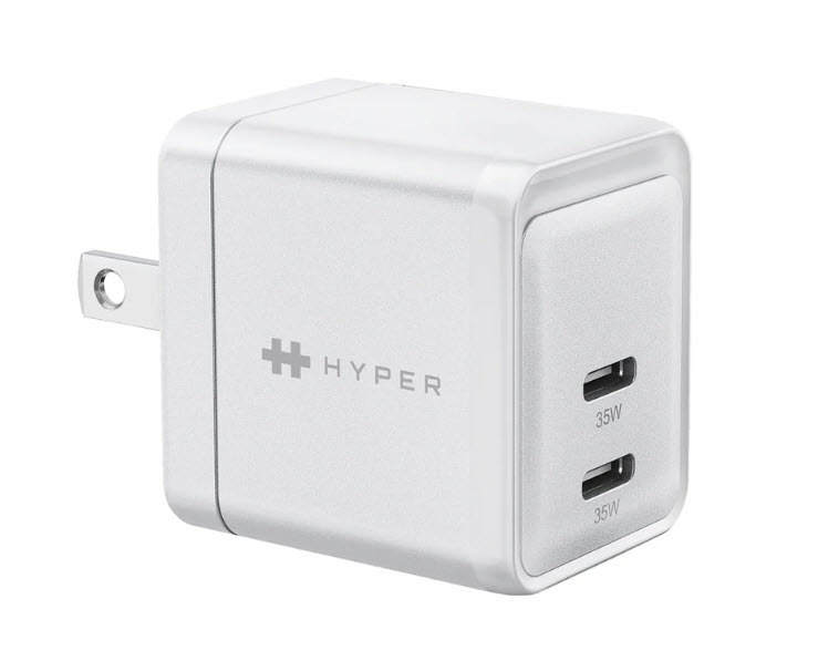 Milwaukee PC - HyperJuice 35W USB-C GaN Charger - 2 x USB-C Ports