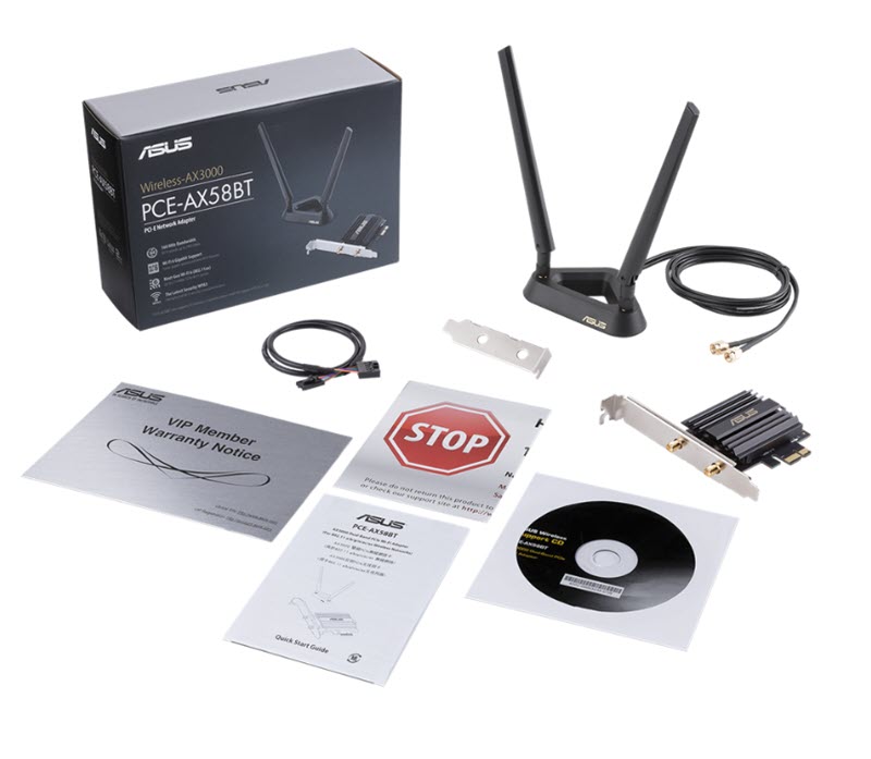 Milwaukee PC - AX3000 Dual Band PCI-E WiFi 6 (802.11ax) PCE-AX58BT, Bluetooth 5.0, 2x2 MU-MIMO 