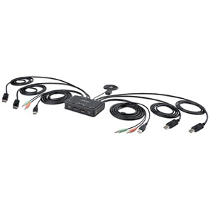 Milwaukee PC - Startech 2-Port Dual-Monitor DisplayPort Cable KVM Switch, 4K 60Hz
